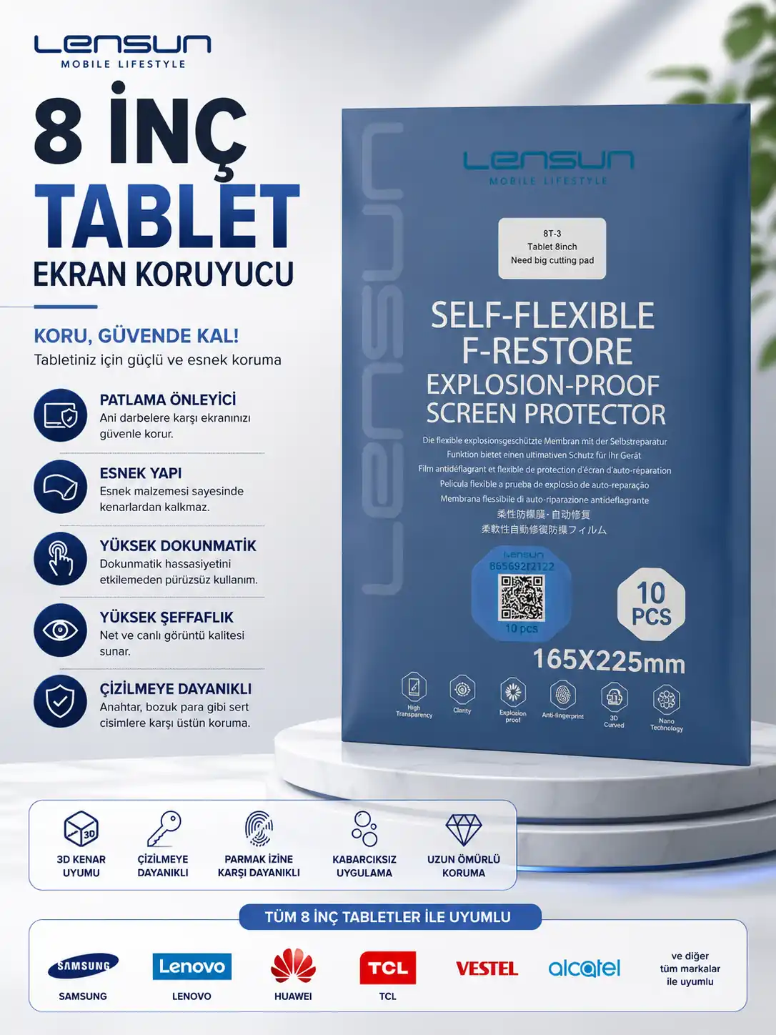 LENSUN MATE TABLE 8 İNÇ NANO 10lu