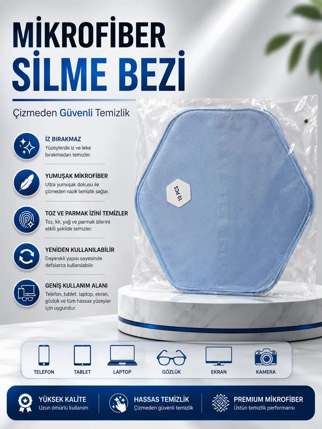 LENSUN TEMİZLEME BEZİ 10 LU