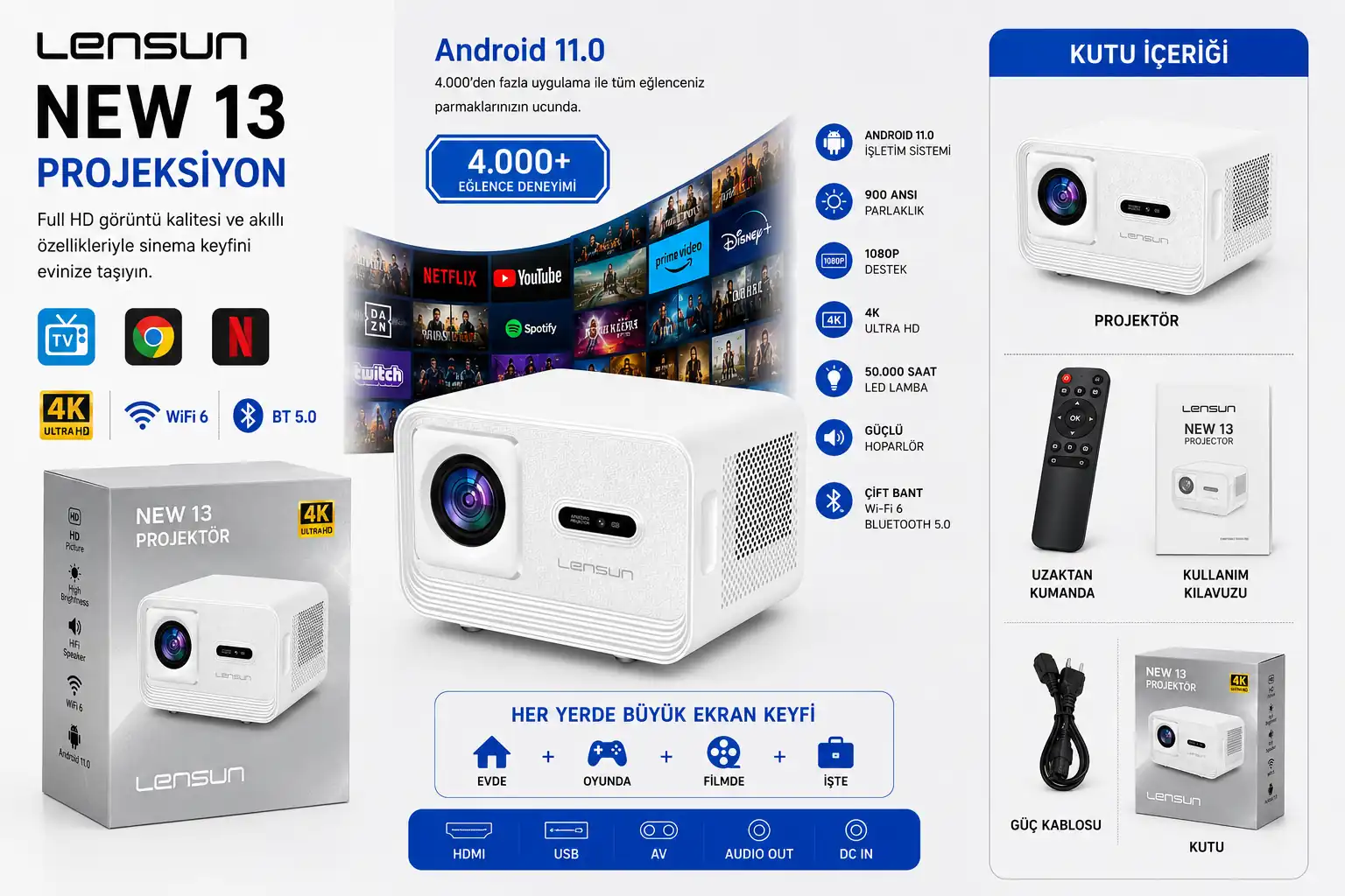 LENSUN NEW 13  PROJEKSİYON