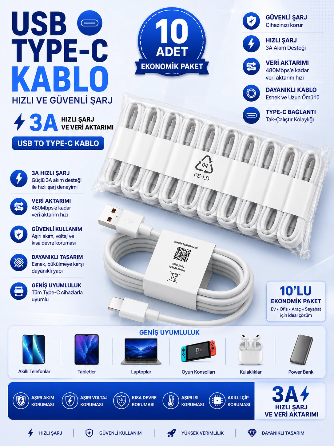 SAMSUNG USB KABLO 10 LU