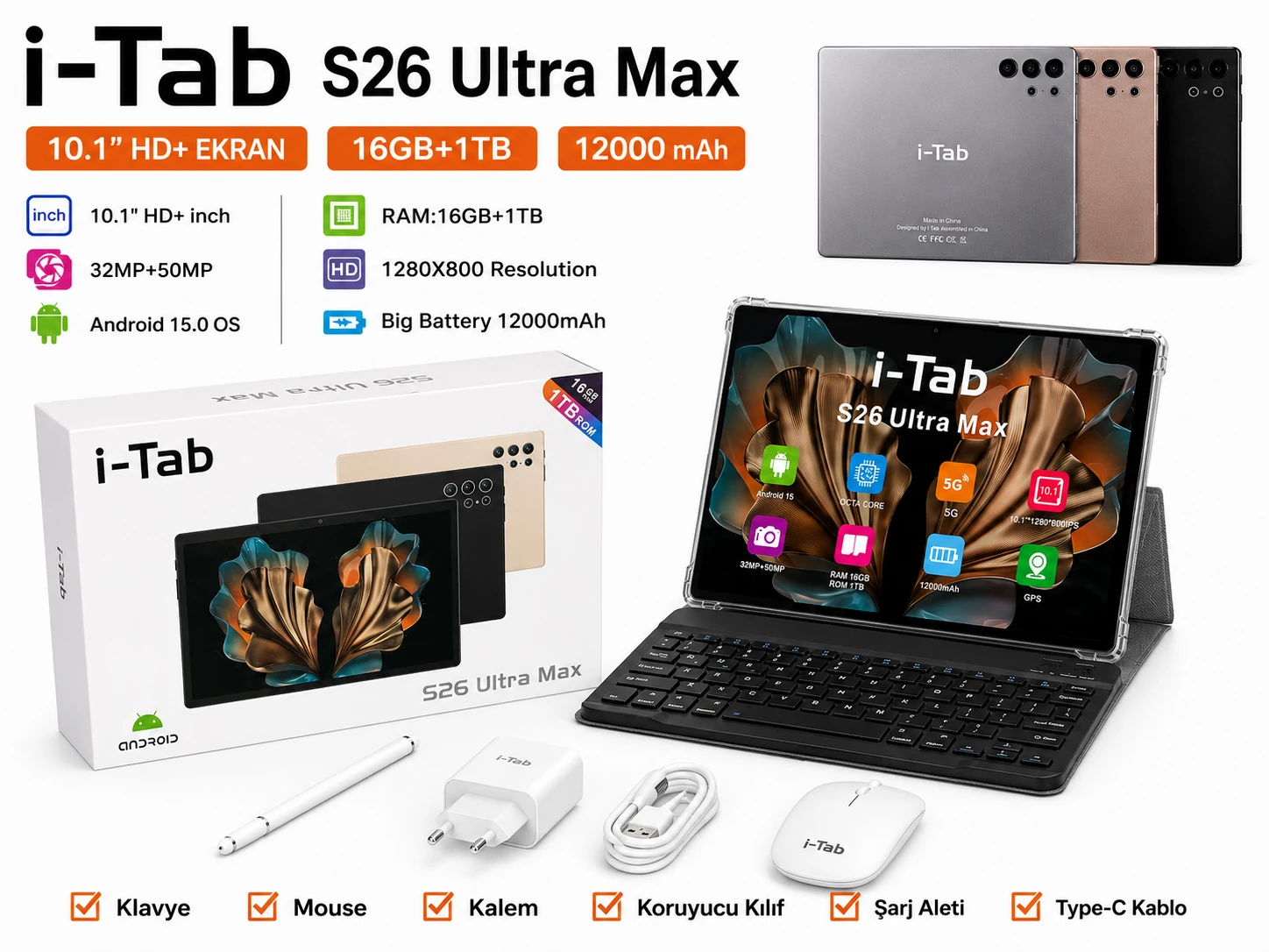 TABLET İ-TAB S26 ULTRA MAX
